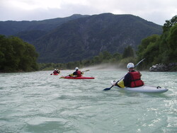 Kajak na řece Soča